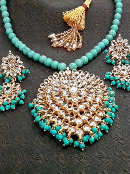 Turquoise locket set