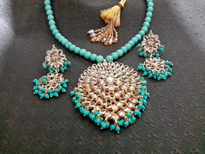 Turquoise locket set - Image 1