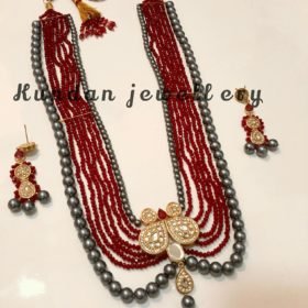 Mala Red & Silver