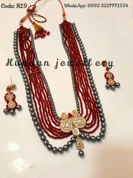 Mala Red & Silver
