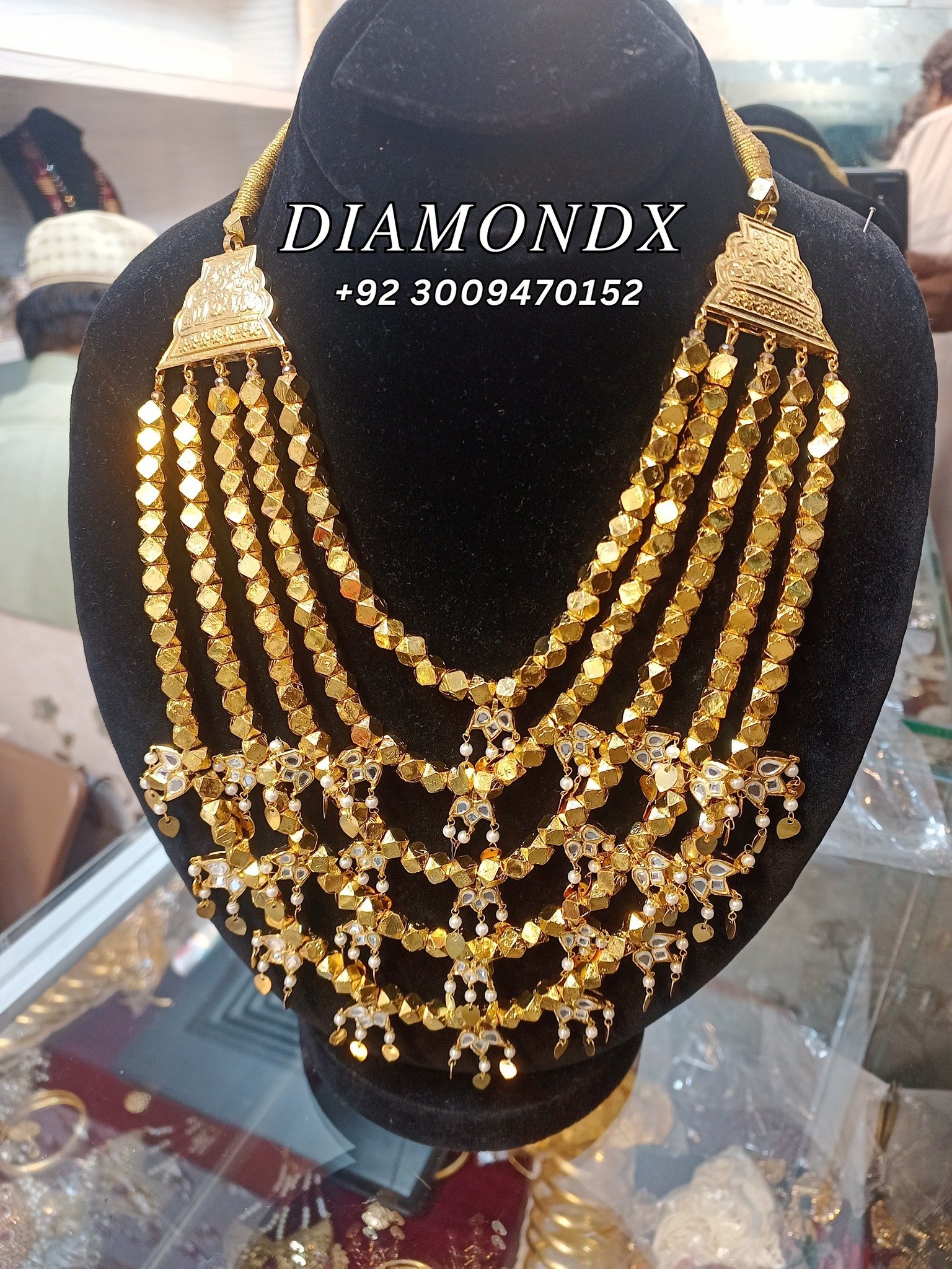 10 Bridal Multani Katmala Har – 24k Gold Plated - Image 1