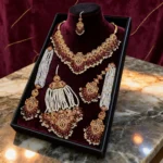Maroon Pearl Royal Bridal Set