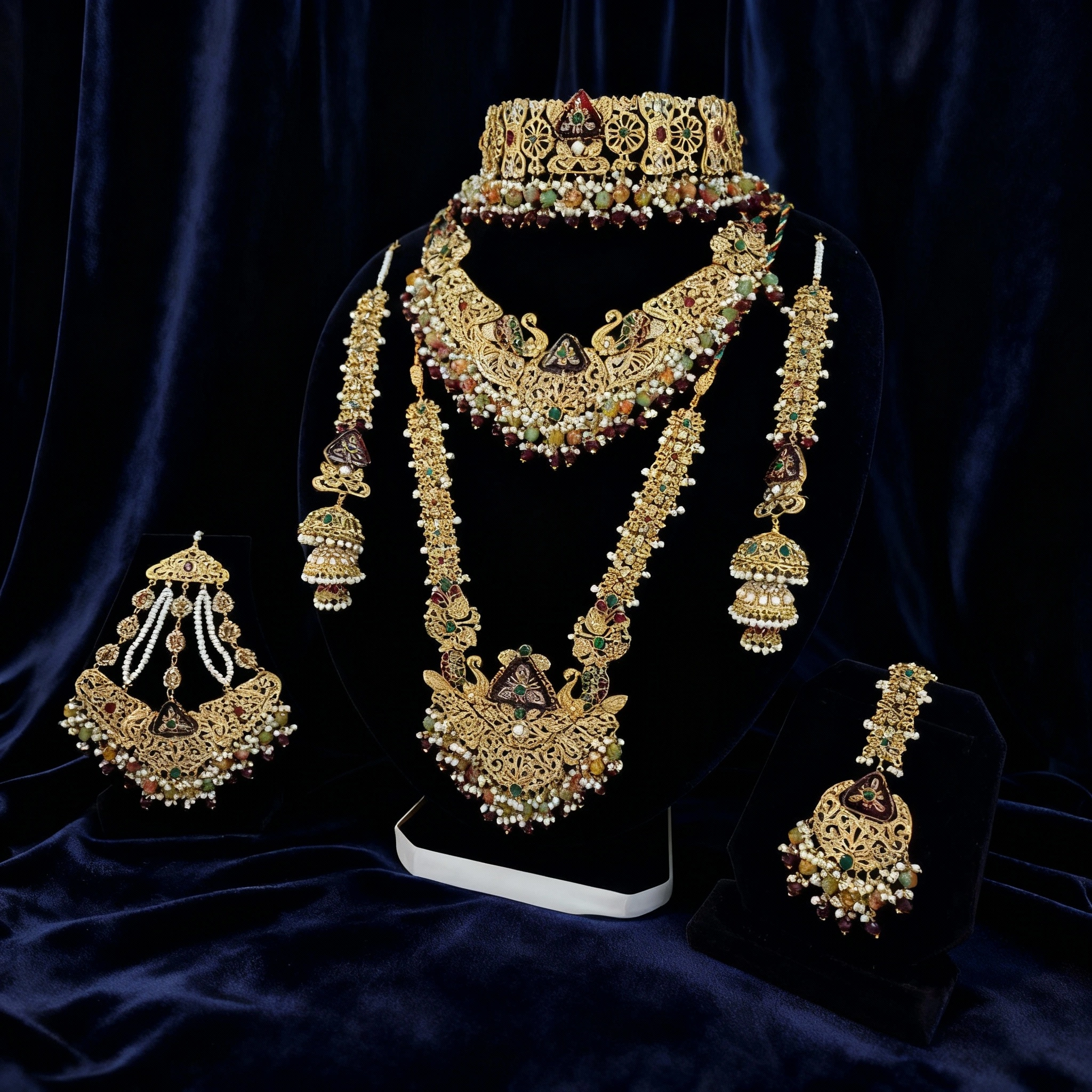 24-2 Royal Heirloom Antique Bridal Statement Set - Image 1