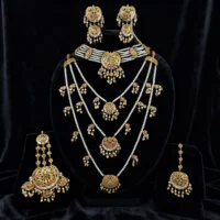 Pearl Cascade Antique Royal Bridal Set