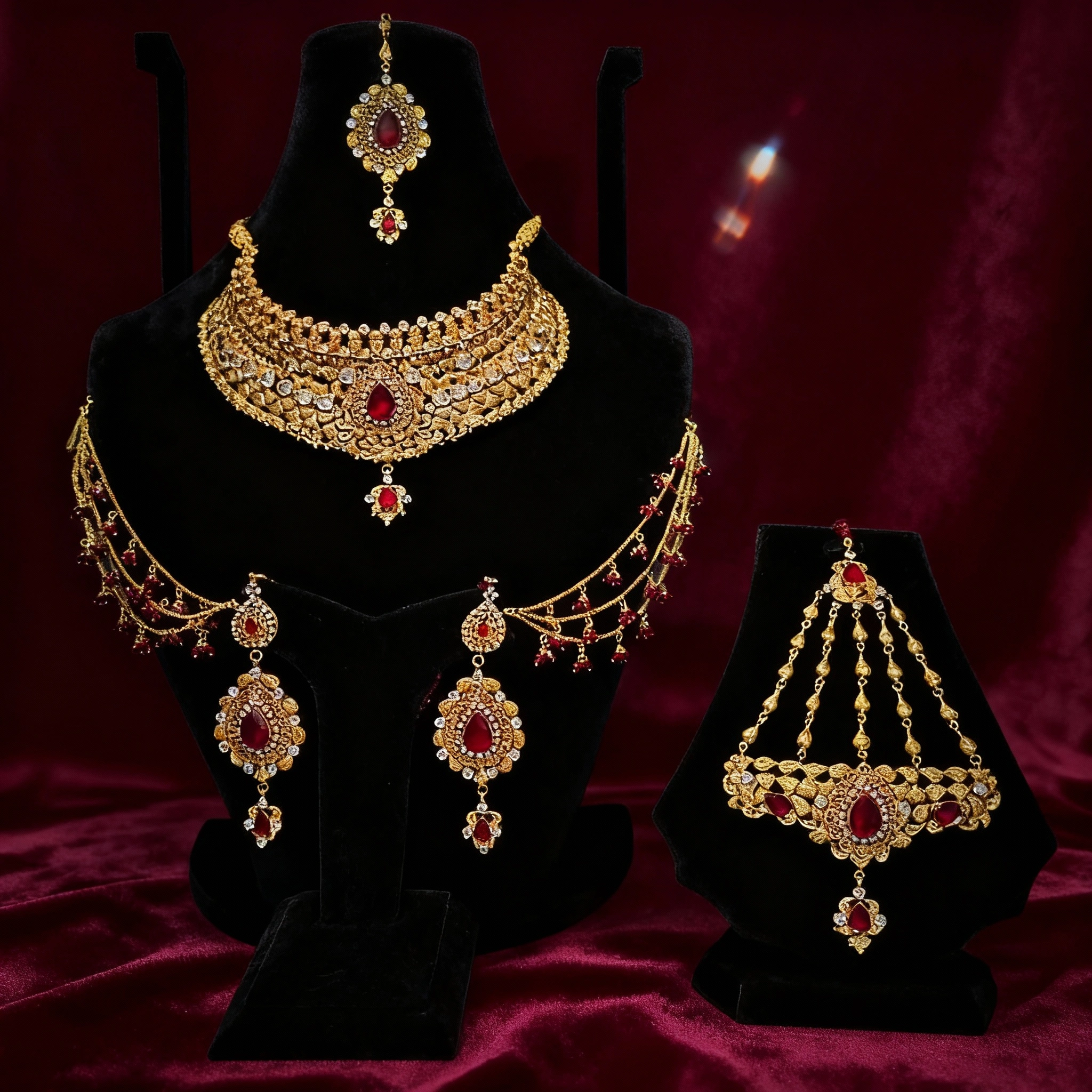 26 Crimson Royale Antique Bridal Set - Image 1