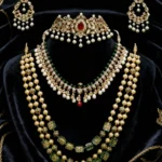Emerald Heirloom Pearl Bridal Set